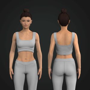 Ladies Squared Neckline Sports Bra Tech Pack