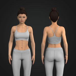 Ladies Squared Off Camisole Neckline Strappy Bra Tech Pack