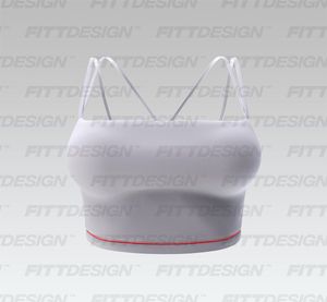 Ladies Squared Off Camisole Neckline Strappy Sports Bra Smart Mockup