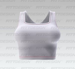 Ladies Squared Off Neckline Back Cut Out Sports Bra Smart Mockup