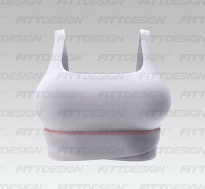 Ladies Squared Off Neckline Cross Over Waistband Sports Bra Smart Mockup