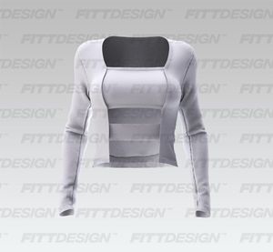Ladies Squared Off Neckline Front Cut Out Long Sleeve Top Smart Mockup