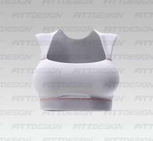 Ladies Squared Off Neckline Front Cut Out Sports Bra Smart Mockup