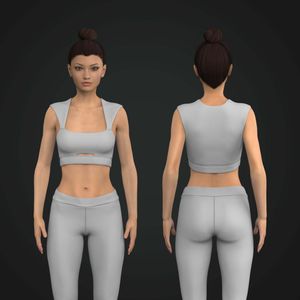 Ladies Squared Off Neckline Front Cut Out Sports Bra Tech Pack