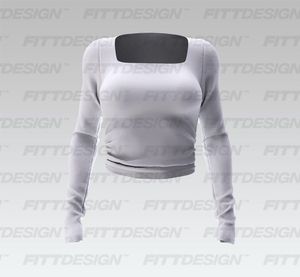 Ladies Squared Off Neckline Knuckle Length Set In Sleeve Tee Smart Mockup