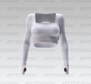 Ladies Squared Off Neckline Runner Sleeve Criss Cross Back Top Smart Mockup