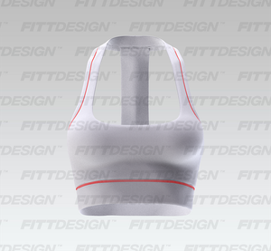 Ladies Squared Off Neckline Strap Back Crop Bra Smart Mockup