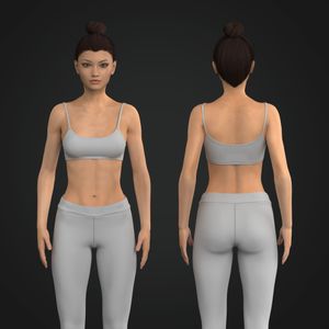 Ladies Squared Off Neckline Strappy Micro Sports Bra Tech Pack
