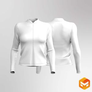 Ladies Stand Collar Zip Up Golf Tee 3D Garment