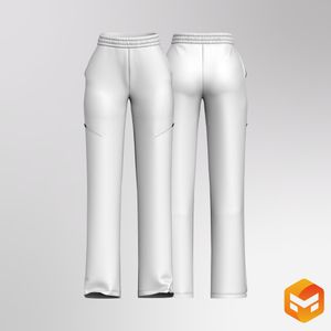 Ladies Straight Leg Functional Woven Joggers 3D Garment