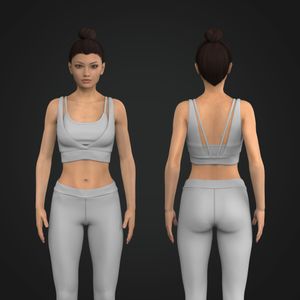 Ladies Strappy 2 In 1 Sports Bra Tech Pack
