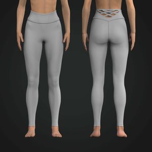 Ladies Strappy Back High Waisted Leggings Tech Pack