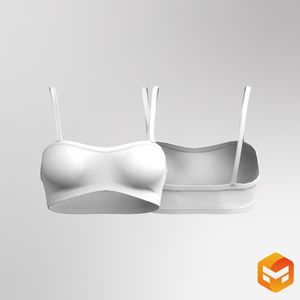 Ladies Strappy Bandeau Sports Bra - 3D Garment