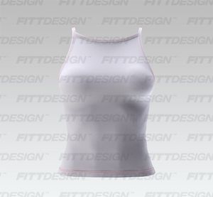 Ladies Strappy Boat Neckline Fitted Tank Top Smart Mockup