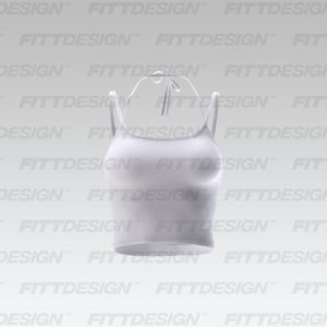 Ladies Strappy Cross Over Crop Bra Smart Mockup