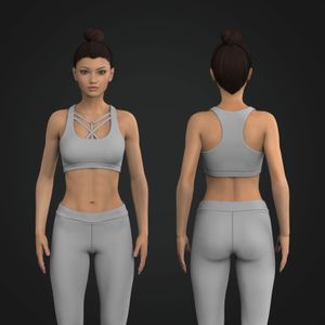 Ladies Strappy Front Racer Back Sports Bra