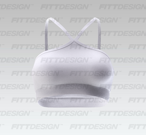 Ladies Strappy Halter Neckline Crop Bra Smart Mockup