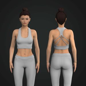 Ladies Strappy Loop Through Sports Bra Tech Pack