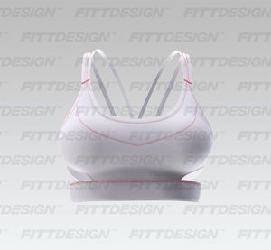 Ladies Strappy Mesh Cut Out Sports Bra Smart Mockup