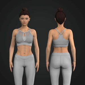 Ladies Strappy Mesh Overlapping Sports Bra Tech Pack