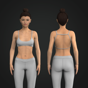 Ladies Strappy Open Back Low Impact Camisole Sports Bra Tech Pack