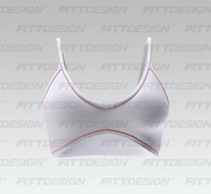Ladies Strappy Scallop Bottom Micro Bra Smart Mockup