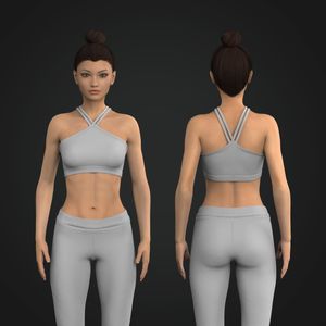 Ladies Strappy Sports Bra Tech Pack