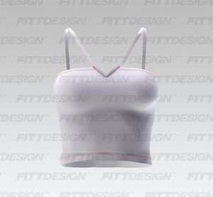 Ladies Strappy V-Shape Crop Tank Top Smart Mockup