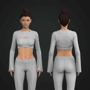 Ladies Super Crop Sweater