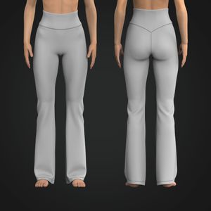 Ladies Super High Waisted V-Shaped Back Flared Leggings Tech Pack