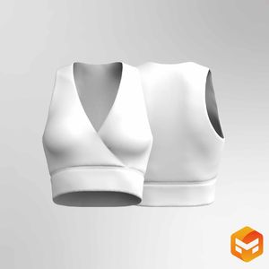 Ladies Surplice Neckline Fitted Tank Top - 3D Garment