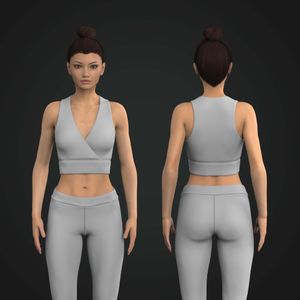 Ladies Surplice Neckline Fitted Tank Top Tech Pack