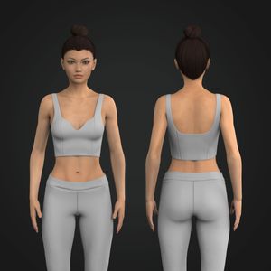 Ladies Sweetheart Neck Wide Strap Fitted Crop Top Tech Pack