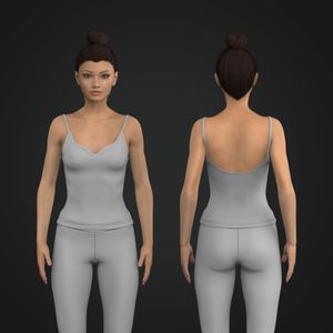 Ladies Sweetheart Neckline Strappy Full Length Tank Top Tech Pack