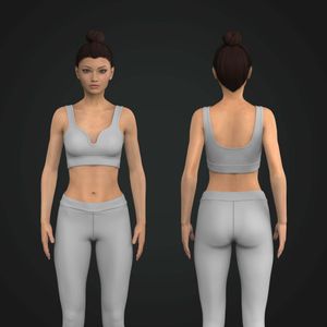 Ladies Sweetheart Neckline Strappy Sports Bra Tech Pack