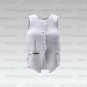 Ladies Tailored Button Up Vest Smart Mockup