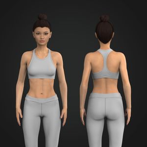 Ladies Thin Racer Back Micro Sports Bra Tech Pack
