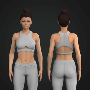 Ladies Triangular Cut Out Sports Bra Tech Pack