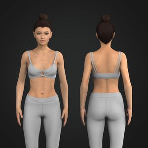Ladies Triangular Layered Style Strappy Bra Tech Pack