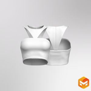 Ladies Triangular Racer Back Crop Bra 3D Garment
