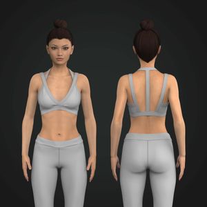 Ladies Triangular Strappy Cut Out Sports Bra Tech Pack