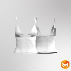 Ladies Triangular V-Shaped Neckline Strappy Top 3D Garment
