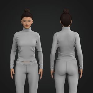 Ladies Turtle Neck Long Sleeve Tee Tech Pack
