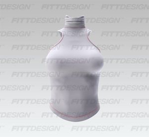 Ladies Turtle Neck Scallop Bottom Fitted Tank Top Smart Mockup