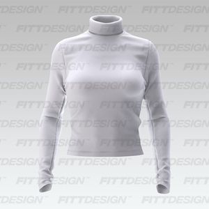 Ladies Turtleneck Long Sleeve Tee Smart Mockup