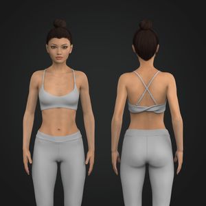 Ladies Twist Back Adjustable V Neck Sports Bra Tech Pack