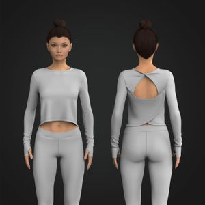 Ladies Twisted Back Cut Out Runner Sleeve Tee Tech Pack
