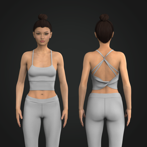 Ladies Twisted Back Interlock Straps Sports Bra Tech Pack