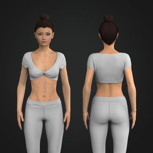 Ladies Twisted Front Cap Sleeve Micro Top Tech Pack