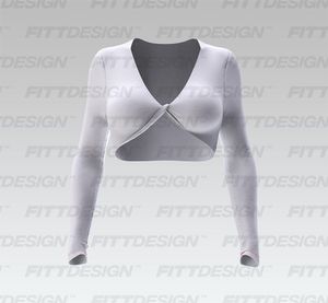 Ladies Twisted Front Long Sleeve Top Smart Mockup